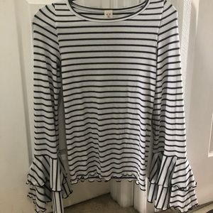 Free People ruffle cuff tee